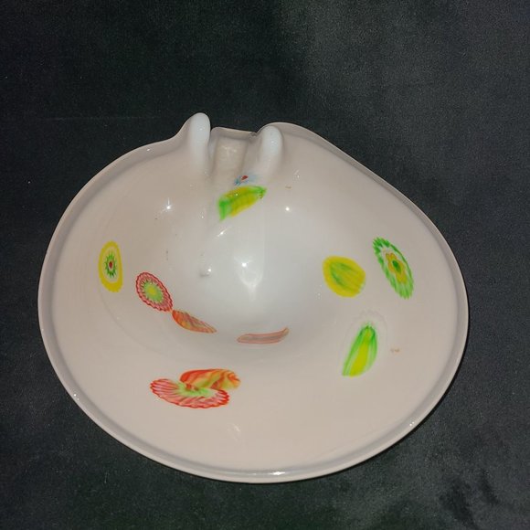 Murano Fratelli Toso large gray bowl with millefiori - Picture 7 of 9